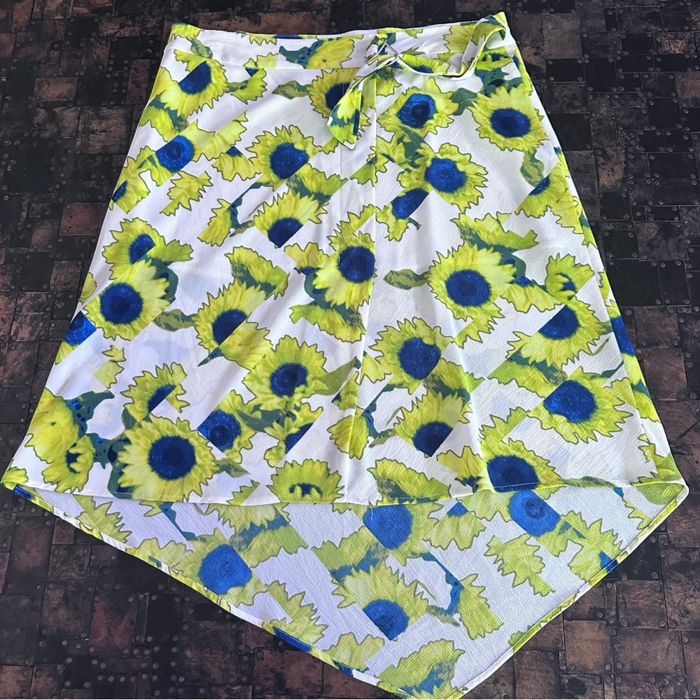 Skye's the Limit Faux Wrap Sunflower Skirt